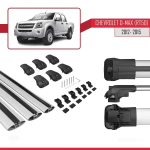Chevrolet D-Max (RT50) 2012-2015 Arası ile uyumlu ACE-1 Ara Atkı Tavan Barı GRİ 3 ADET BAR thumb 5
