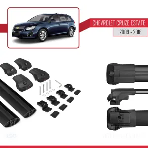 Chevrolet Cruze 2009-2016 Arası ile uyumlu ACE-1 Ara Atkı Tavan Barı SİYAH thumb 5