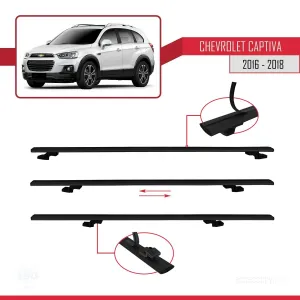 Chevrolet Captiva 2016-2018 Arası ile uyumlu Basic Model Ara Atkı Tavan Barı SİYAH 3 ADET thumb 5
