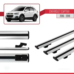 Chevrolet Captiva 2016-2018 Arası ile uyumlu Basic Model Ara Atkı Tavan Barı GRİ 3 ADET thumb 3
