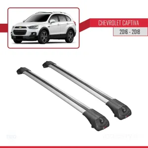 Chevrolet Captiva 2016-2018 Arası ile uyumlu ACE-1 Ara Atkı Tavan Barı GRİ thumb 3