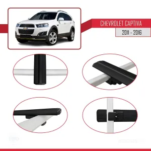 Chevrolet Captiva 2011-2016 Arası ile uyumlu Basic Model Ara Atkı Tavan Barı SİYAH 3 ADET thumb 4