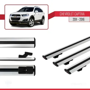 Chevrolet Captiva 2011-2016 Arası ile uyumlu Basic Model Ara Atkı Tavan Barı GRİ 3 ADET thumb 3