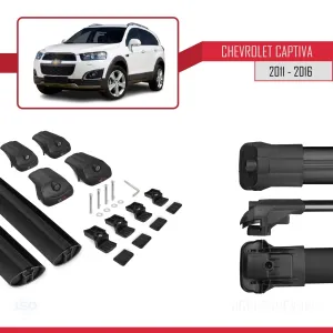 Chevrolet Captiva 2011-2016 Arası ile uyumlu ACE-1 Ara Atkı Tavan Barı SİYAH thumb 5