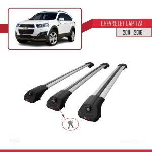 Chevrolet Captiva 2011-2016 Arası ile uyumlu ACE-1 Ara Atkı Tavan Barı GRİ 3 ADET BAR thumb 4