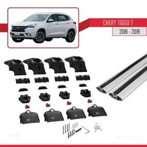 Chery Tiggo 7 2016-2019 Arası ile uyumlu ACE-2 Ara Atkı Tavan Barı GRİ thumb 5