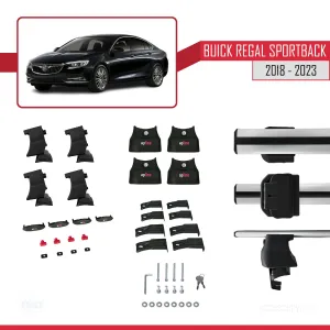 Buick Regal Sportback 2018-2023 Arası ile uyumlu ACE-4 Ara Atkı Tavan Barı GRİ thumb 4