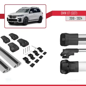 BMW X7 (G07) 2019 ve Sonrası ile uyumlu ACE-1 Ara Atkı Tavan Barı GRİ thumb 5