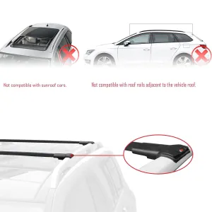 BMW X7 (G07) 2019 Arası ile Uyumlu FLY Model Ara Atkı Tavan Barı SİYAH thumb 2