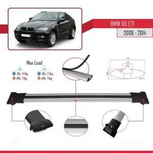 BMW X6 2008-2014 Arası ile uyumlu FLY Model Ara Atkı Tavan Barı GRİ thumb 4