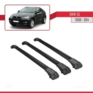 BMW X6 (E71) 2008-2014 Arası ile uyumlu ACE-1 Ara Atkı Tavan Barı SİYAH 3 ADET BAR thumb 3