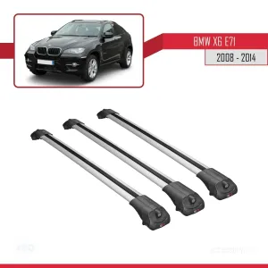 BMW X6 (E71) 2008-2014 Arası ile uyumlu ACE-1 Ara Atkı Tavan Barı GRİ 3 ADET BAR thumb 3