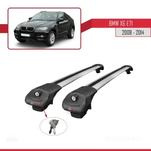 BMW X6 (E71) 2008-2014 Arası ile uyumlu ACE-1 Ara Atkı Tavan Barı GRİ thumb 4