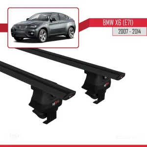 BMW X6 (E71) 2007-2014 Arası ile uyumlu ACE-4 Ara Atkı Tavan Barı SİYAH thumb 4