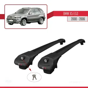 BMW X5 2000-2006 (E53) Arası ile uyumlu ACE-1 Ara Atkı Tavan Barı SİYAH thumb 4