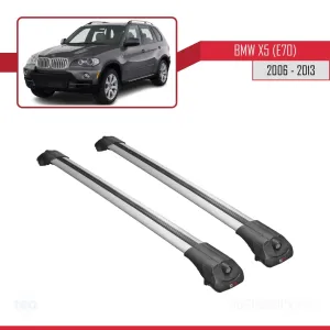 BMW X5 (E70) 2006-2013 Arası ile uyumlu ACE-1 Ara Atkı Tavan Barı GRİ thumb 3