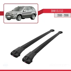 BMW X5 (E53) 2000-2006 Arası ile uyumlu ACE-1 Ara Atkı Tavan Barı SİYAH thumb 3