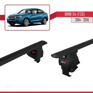 BMW X4 (F26) 2014-2018 Arası ile uyumlu ACE-4 Ara Atkı Tavan Barı SİYAH thumb 5