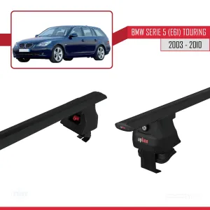 BMW Serie 5 (E61) Touring 2003-2010 Arası ile uyumlu ACE-4 Ara Atkı Tavan Barı SİYAH thumb 5
