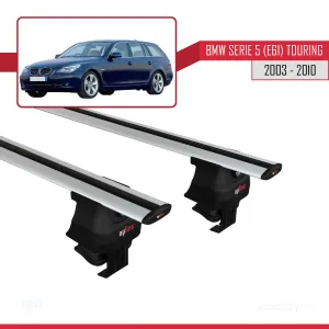 BMW Serie 5 (E61) Touring 2003-2010 Arası ile uyumlu ACE-4 Ara Atkı Tavan Barı GRİ thumb 2