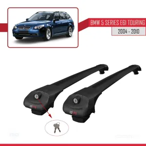 BMW 5 Serisi (E61) TOURING 2004-2010 Arası ile uyumlu ACE-1 Ara Atkı Tavan Barı SİYAH thumb 4