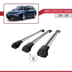 BMW 5 Serisi (E61) TOURING 2004-2010 Arası ile uyumlu ACE-1 Ara Atkı Tavan Barı GRİ 3 ADET BAR thumb 4