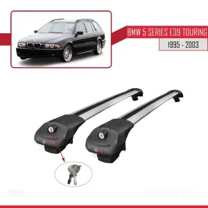 BMW 5 Serisi (E39) TOURING 1995-2003 Arası ile uyumlu ACE-1 Ara Atkı Tavan Barı GRİ thumb 4