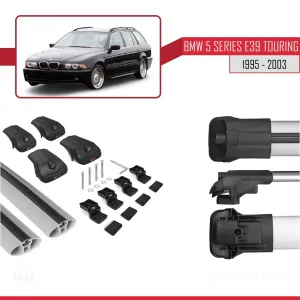 BMW 5 Serisi (E39) TOURING 1995-2003 Arası ile uyumlu ACE-1 Ara Atkı Tavan Barı GRİ thumb 5