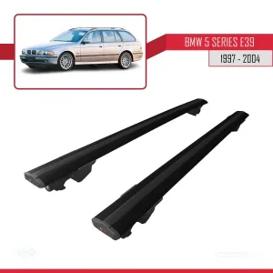 BMW 5 Serisi (E39) 1997-2004 Arası ile uyumlu HOOK Model Anahtar Kilitli Ara Atkı Tavan Barı SİYAH thumb 4