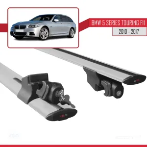 Bmw 5 Series Touring (F11) 2010-2017 Arası ile uyumlu HOOK Model Anahtar Kilitli Ara Atkı Tavan Barı GRİ thumb 5