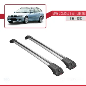 BMW 3 Serisi (E46) TOURING 1998-2005 Arası ile uyumlu ACE-1 Ara Atkı Tavan Barı GRİ thumb 3