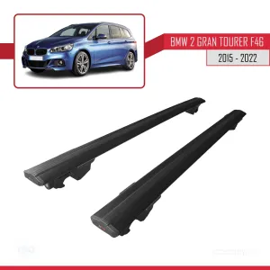 Bmw 2 Series Gran Tourer (F46) 2015-2022 Arası ile uyumlu HOOK Model Anahtar Kilitli Ara Atkı Tavan Barı SİYAH thumb 4