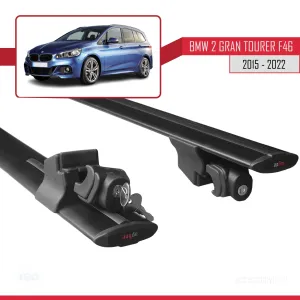 Bmw 2 Series Gran Tourer (F46) 2015-2022 Arası ile uyumlu HOOK Model Anahtar Kilitli Ara Atkı Tavan Barı SİYAH thumb 5
