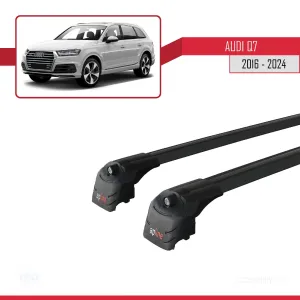 Audi Q7 (4M) 2016 ve Sonrası ile uyumlu ACE-2 Ara Atkı Tavan Barı SİYAH thumb 4