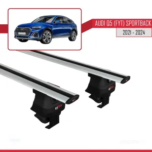 Audi Q5 (FYT) Sportback 2021 ve Sonrası ile uyumlu ACE-4 Ara Atkı Tavan Barı GRİ thumb 3