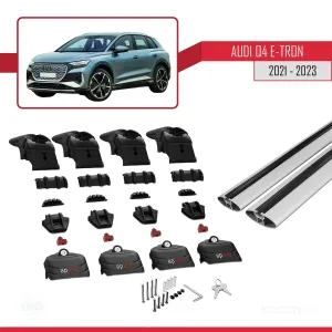 Audi Q4 E-TRON 2021-2023 Arası ile uyumlu ACE-2 Ara Atkı Tavan Barı GRİ thumb 5