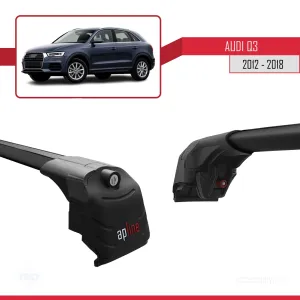 Audi Q3 (8U) 2012-2018 Arası ile uyumlu ACE-2 Ara Atkı Tavan Barı SİYAH thumb 4