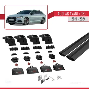 Audi A6 Avant (C8) 2019 ve Sonrası ile uyumlu ACE-2 Ara Atkı Tavan Barı SİYAH thumb 5