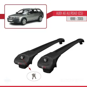 Audi A6 (C5) Allroad 1999-2005 Arası ile uyumlu ACE-1 Ara Atkı Tavan Barı SİYAH thumb 4