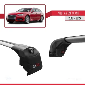 Audi A4 (B9) AVANT 2016 ve Sonrası ile uyumlu ACE-2 Ara Atkı Tavan Barı GRİ thumb 5