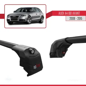 Audi A4 (B8) AVANT 2008-2015 Arası ile uyumlu ACE-2 Ara Atkı Tavan Barı SİYAH thumb 4