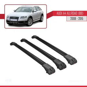 Audi A4 (B8) Allroad 2008-2015 Arası ile uyumlu ACE-1 Ara Atkı Tavan Barı SİYAH 3 ADET BAR thumb 3