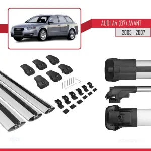 Audi A4 (B7) Avant2005-2007 Arası ile uyumlu ACE-1 Ara Atkı Tavan Barı GRİ 3 ADET BAR thumb 5