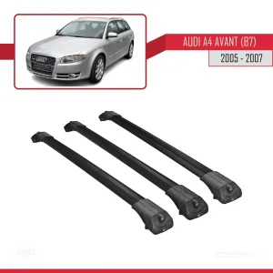 Audi A4 (B7) Avant 2005-2007 Arası ile uyumlu ACE-1 Ara Atkı Tavan Barı SİYAH 3 ADET BAR thumb 3