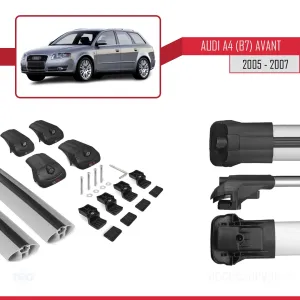Audi A4 (B7) Avant 2005-2007 Arası ile uyumlu ACE-1 Ara Atkı Tavan Barı GRİ thumb 5