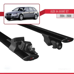 Audi A4 (B7) AVANT 2004-2008 Arası ile uyumlu HOOK Model Anahtar Kilitli Ara Atkı Tavan Barı SİYAH thumb 5