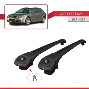 Audi A4 (B6) AVANT 2002-2004 Arası ile uyumlu ACE-1 Ara Atkı Tavan Barı SİYAH thumb 4