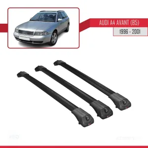 Audi A4 (B5) Avant 1996-2001 Arası ile uyumlu ACE-1 Ara Atkı Tavan Barı SİYAH 3 ADET BAR thumb 3