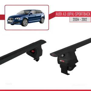 Audi A3 (8PA) Sportback 2004-2012 Arası ile uyumlu ACE-4 Ara Atkı Tavan Barı SİYAH thumb 5