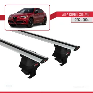 Alfa Romeo Stelvio 2017 ve Sonrası ile uyumlu ACE-4 Ara Atkı Tavan Barı GRİ thumb 3